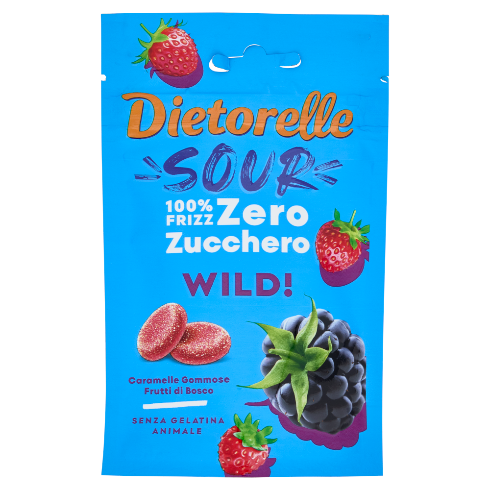 Dietorelle Sour Wild! Caramelle Gommose Frutti di Bosco 70 g
