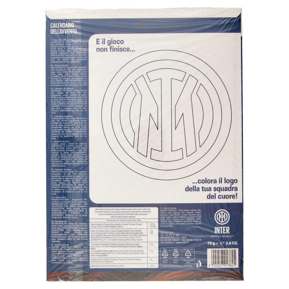 Calendario dell'Avvento Inter 75 g