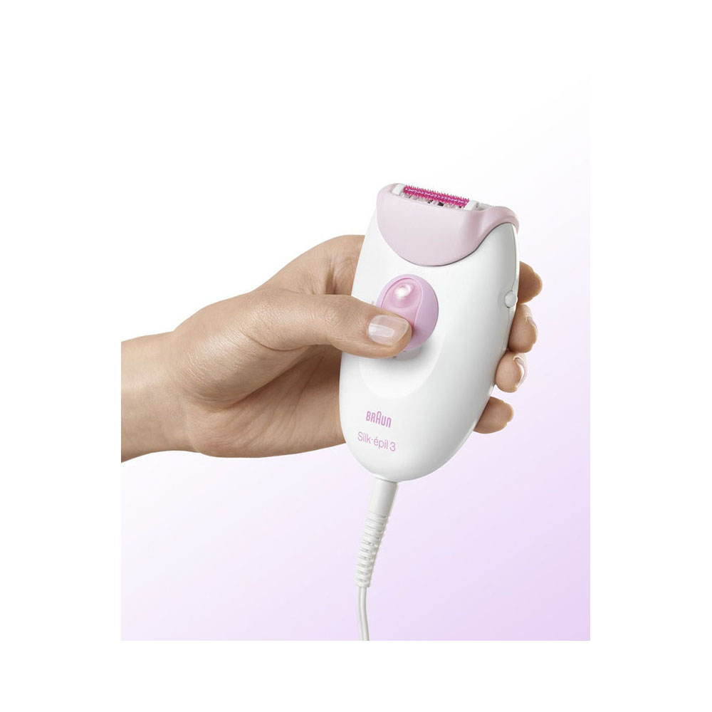 Braun Silk-&eacute;pil 3 Silk-?pil 3-270, Epilatore Donna Per La Rimozione Duratura Dei Peli - Bianco/Rosa