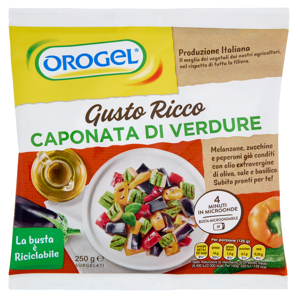 Orogel Gusto Ricco Caponata di Verdure Surgelati 250 g
