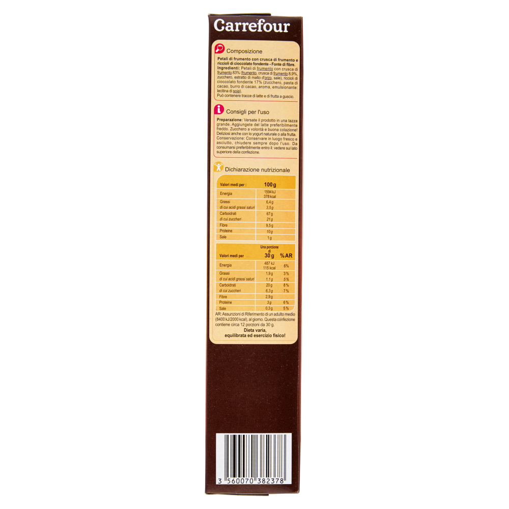 Carrefour Fibra Flakes cioccolato 375 g