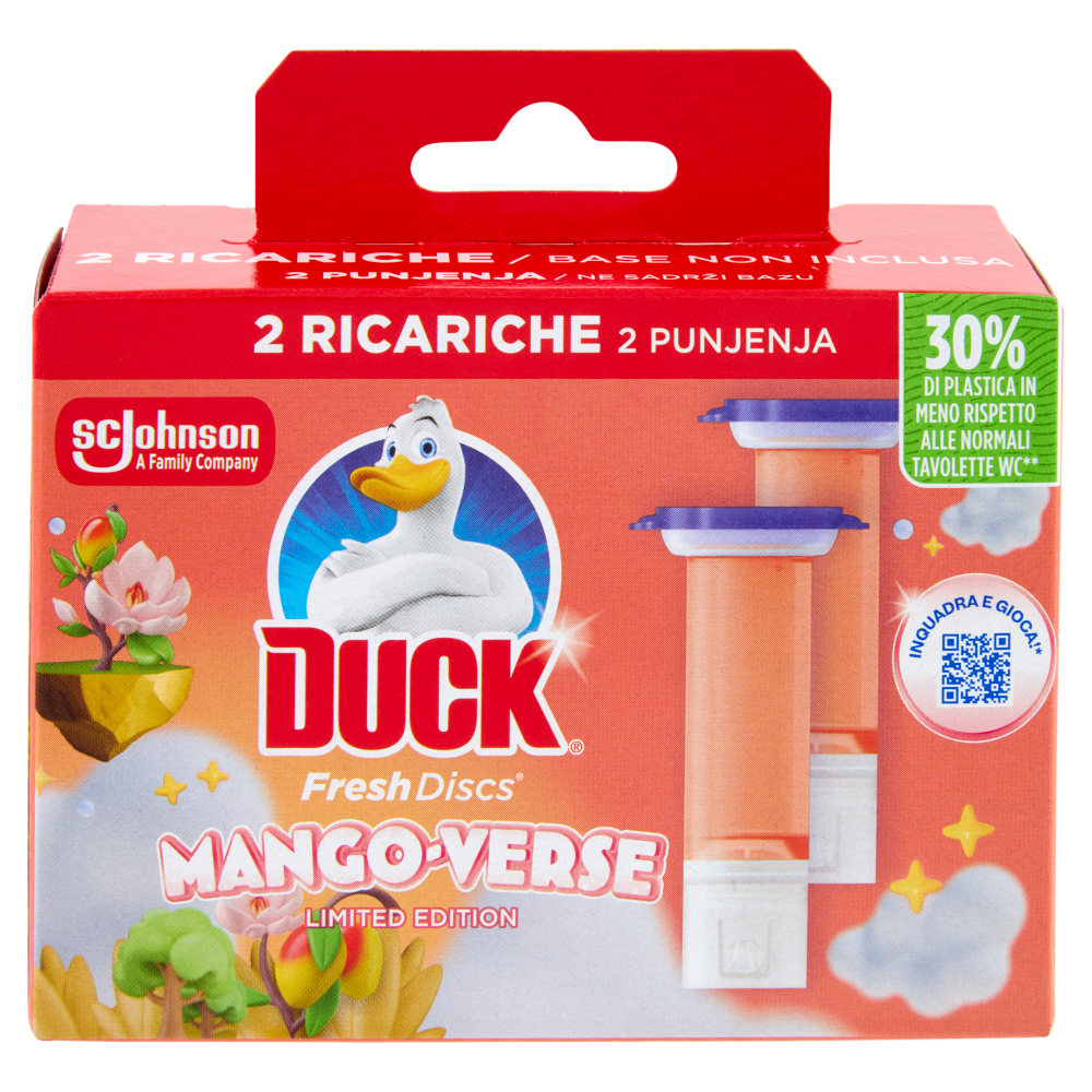 Duck Fresh Discs - Doppia Ricarica, Fragranza Mango 2 x 36ml