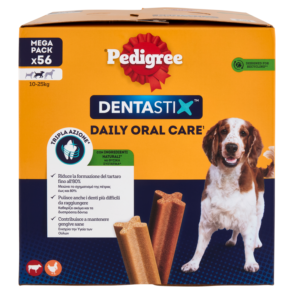 Pedigree Dentastix Snack per igiene orale Cane Medio 56 Pezzi 1440 g