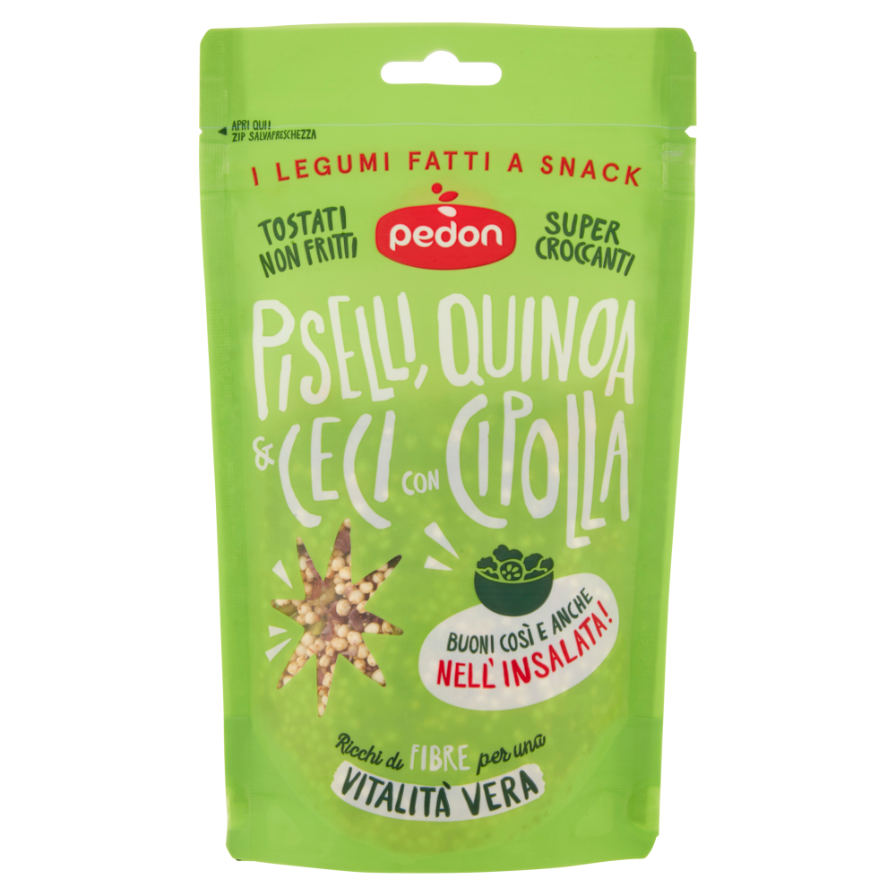 pedon I Legumi Fatti a Snack Piselli, Quinoa & Ceci con Cipolla 90 g