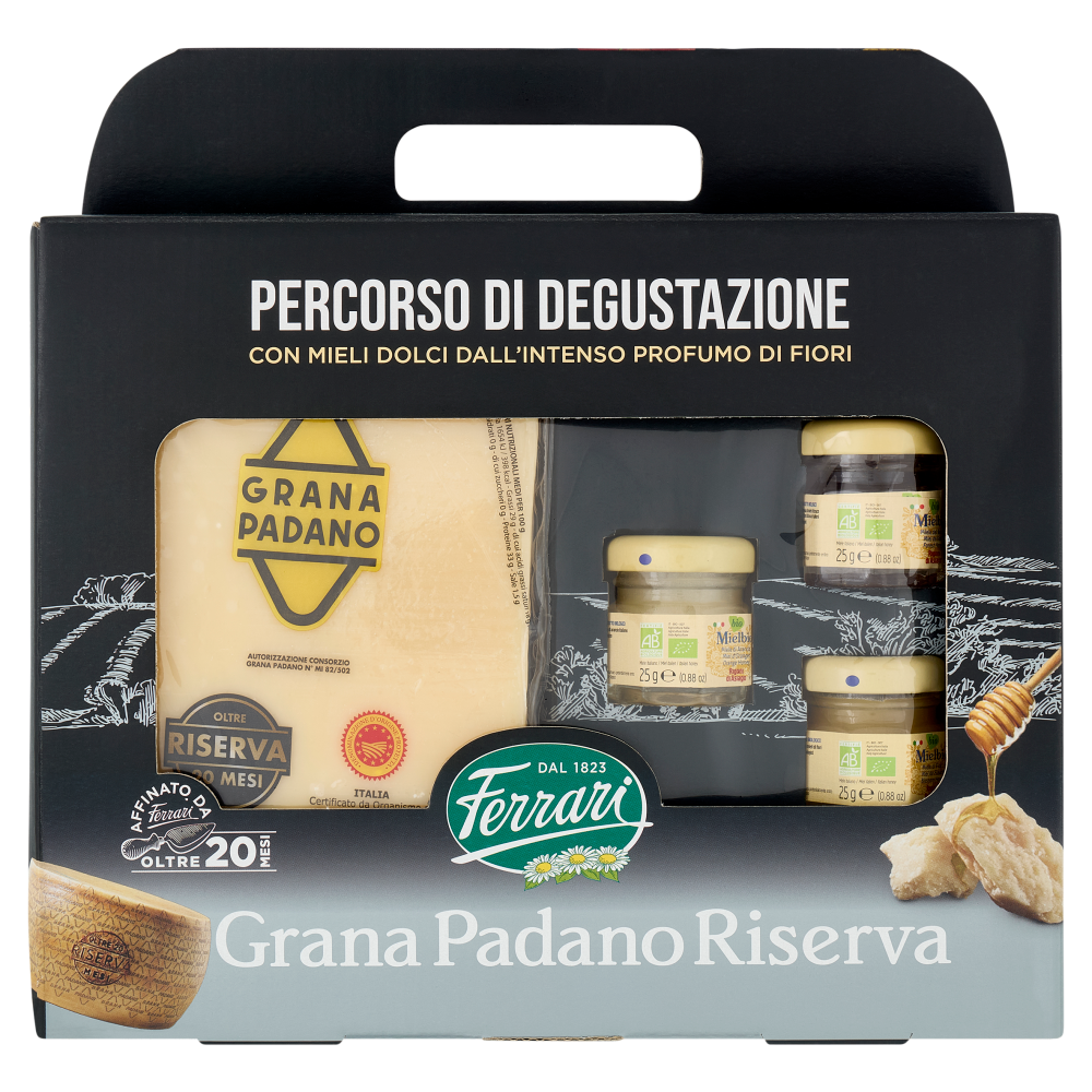 Ferrari Grana Padano DOP Riserva Oltre 20 Mesi 600g con Mieli