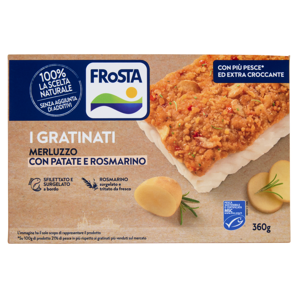 FRoSTA i Gratinati Merluzzo con Patate e Rosmarino 360 g