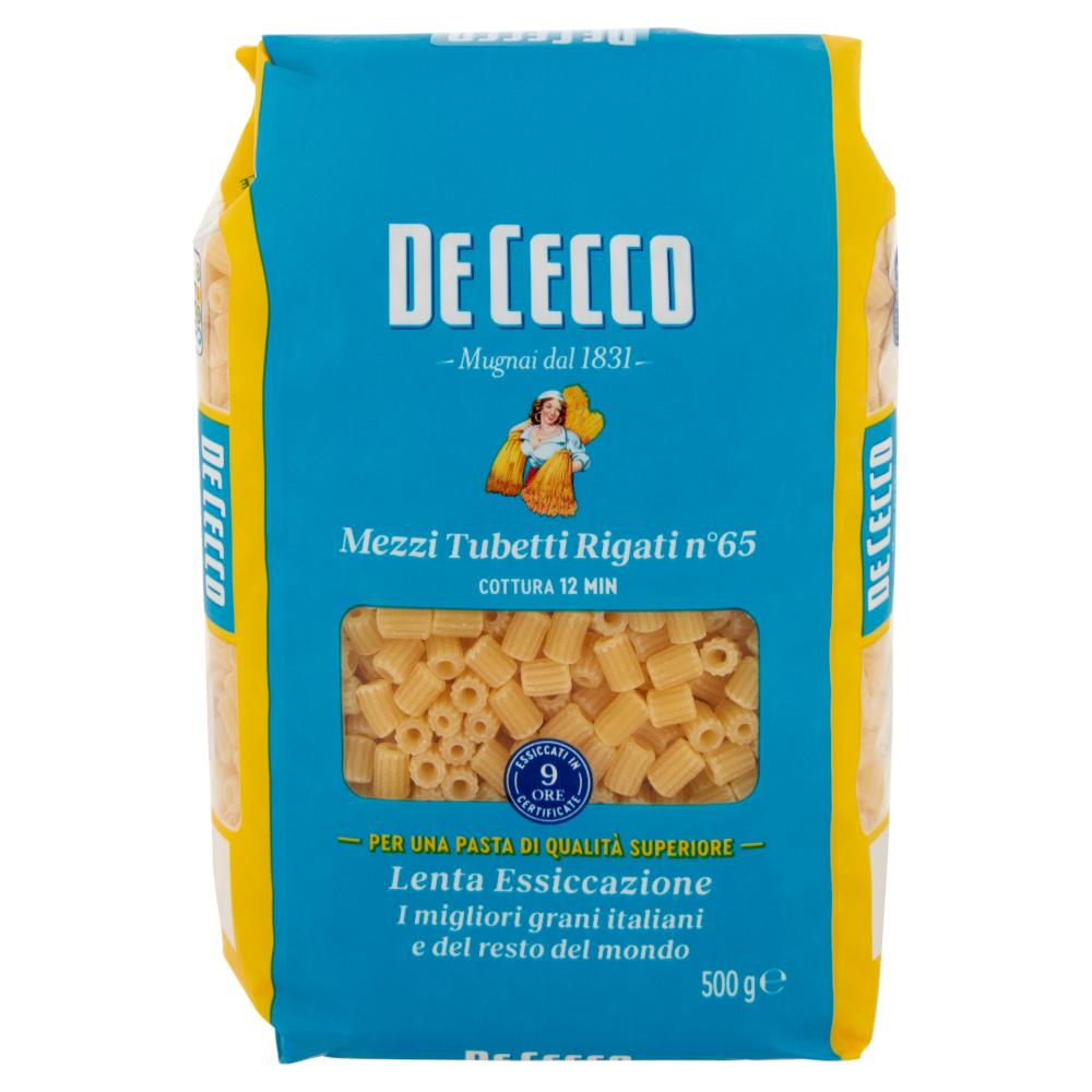 De Cecco Mezzi Tubetti Rigati n&deg;65 500 g