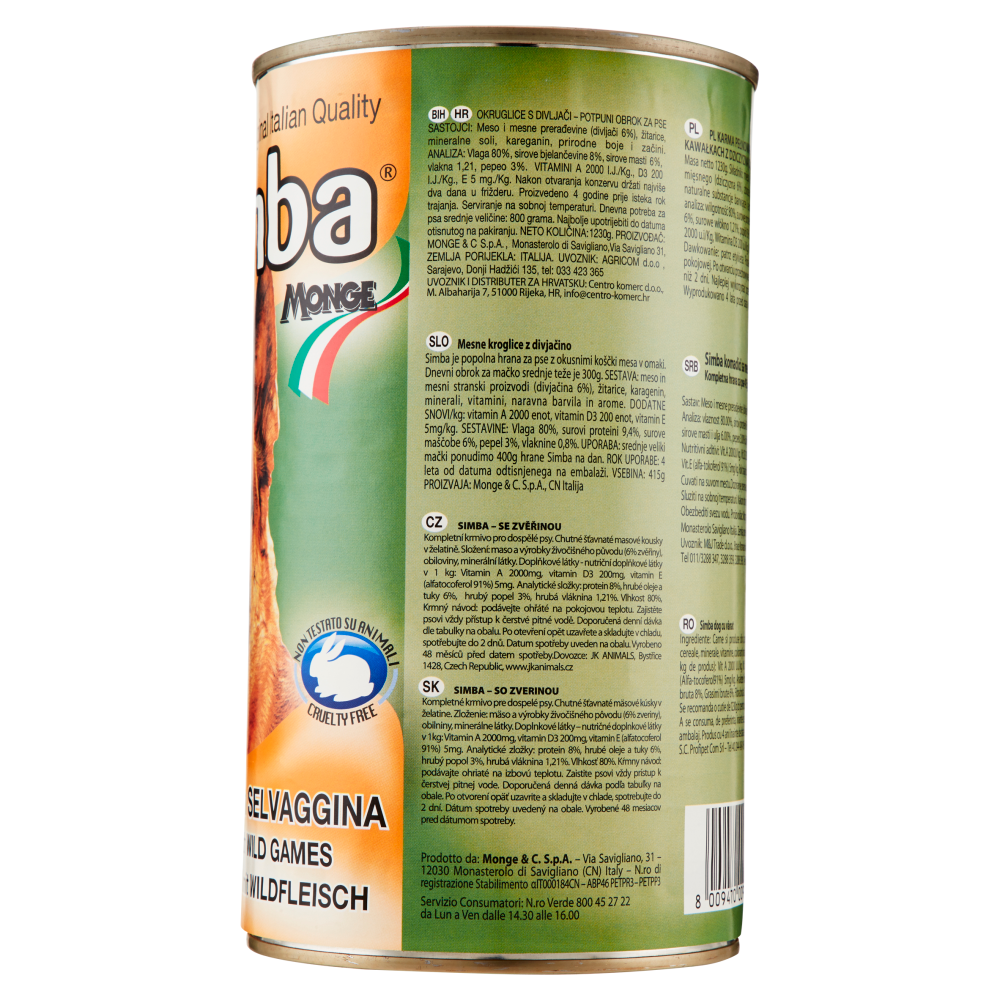 Simba Bocconi con Selvaggina 1230 g