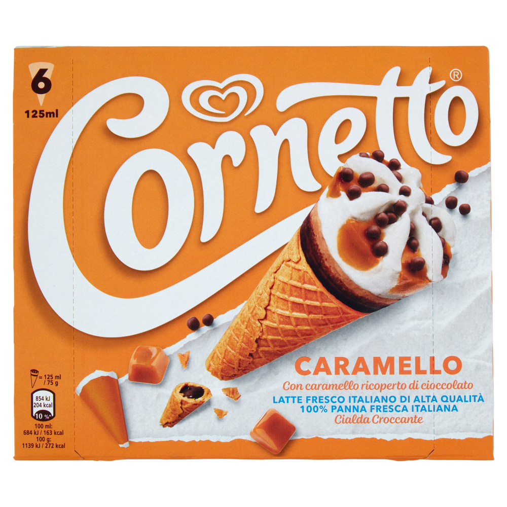Cornetto Caramello 6 x 75 g
