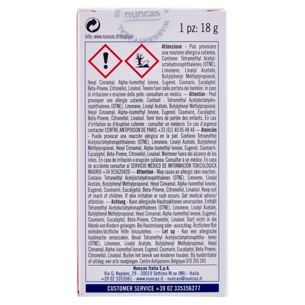 nuncas Drops air Profumatore per Asciugatrice Wellness 18 g