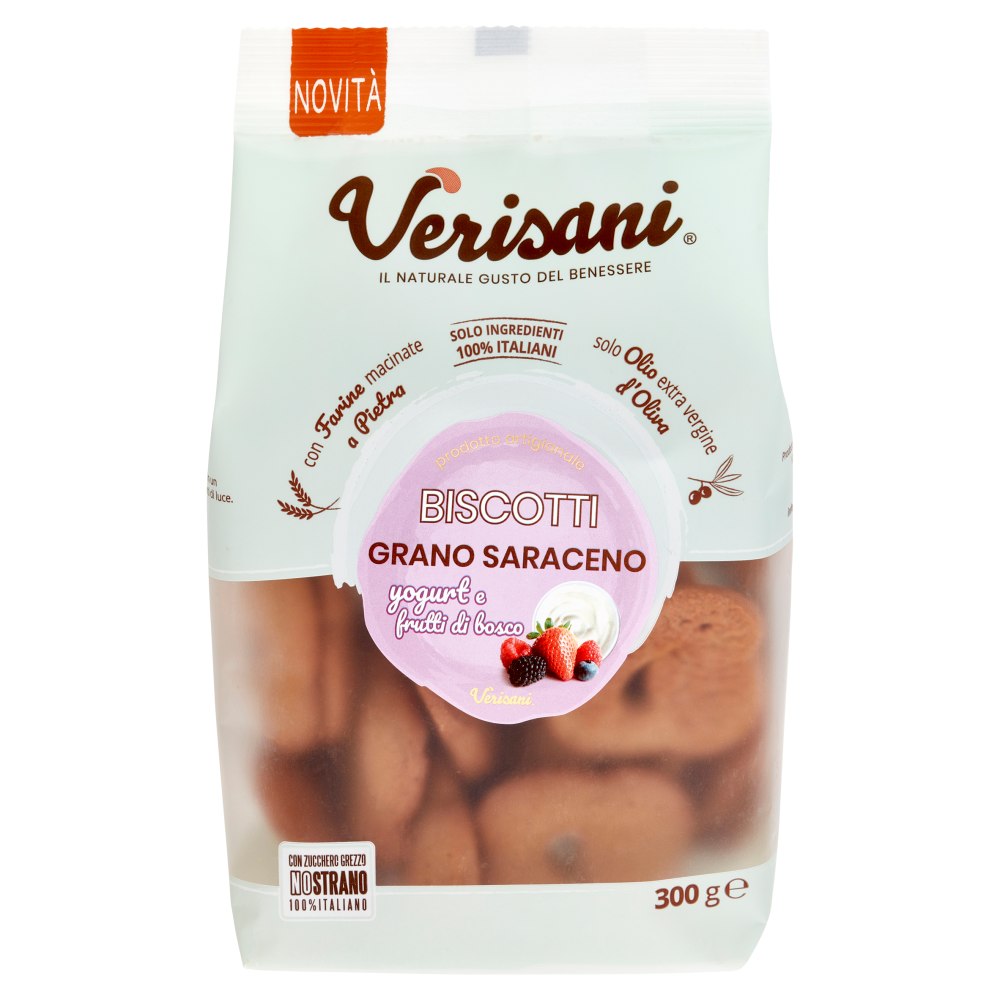Verisani Biscotti Grano Saraceno yogurt e frutti di bosco 300 g