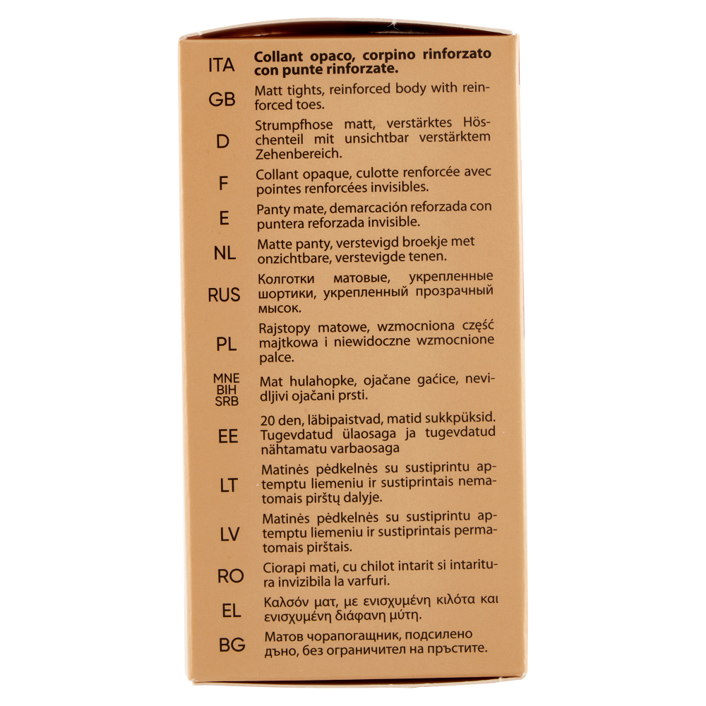 pompea Classico Collant opaco 20 den 1/2-S Polvere Dorata 2 Paia