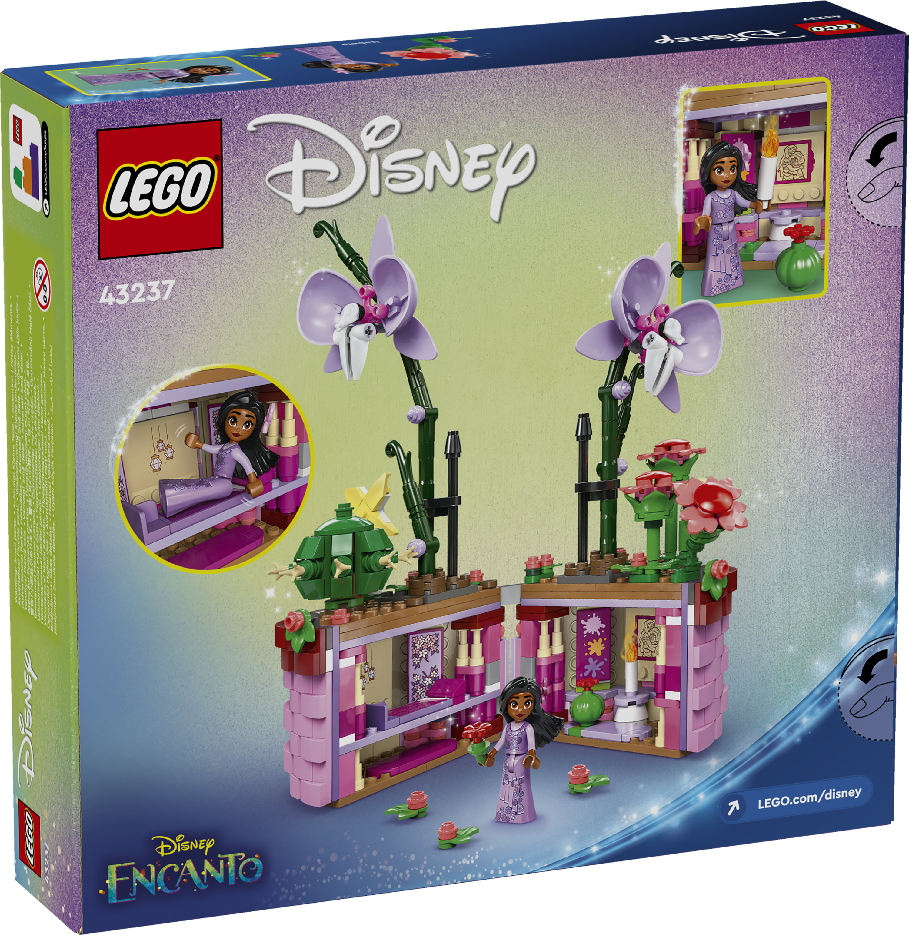 LEGO Disney 43237 Vaso di Fiori di Isabela, Giochi per Bambini 9+ con Mini Bambolina e Cesto Apribile, Regalo dal Film Encanto