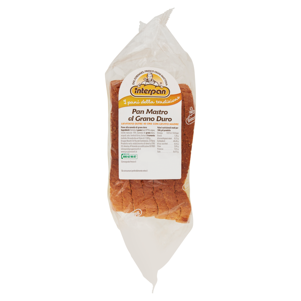 interpan I pani della tradizione Pan Mastro al Grano Duro 350 g