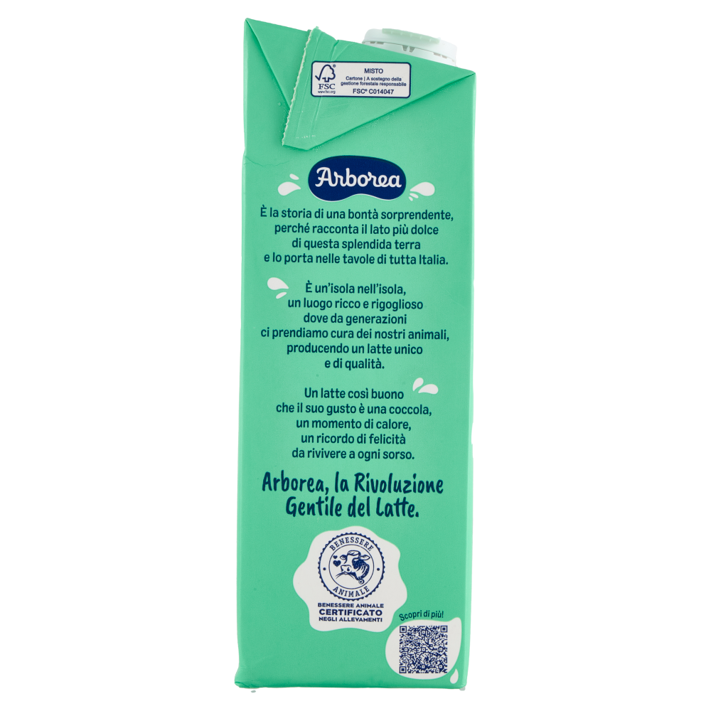 Arborea Latte Scremato UHT a Lunga Conservazione Senza Grassi 1000 ml