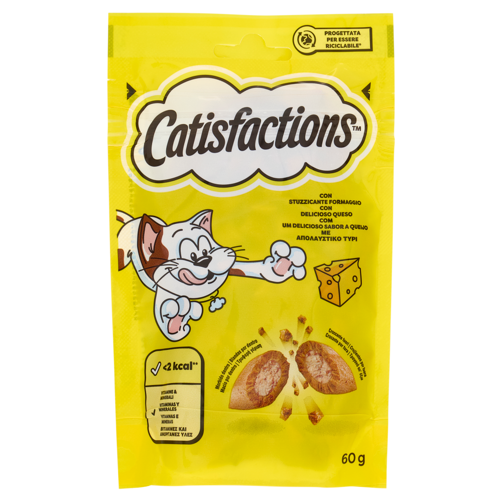 Catisfactions Snack Gatto con Formaggio 60 g