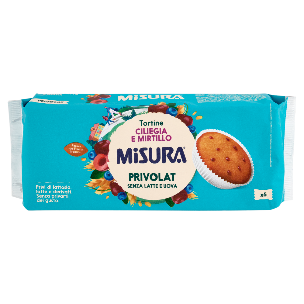 Misura Privolat 6 Tortine Ciliegia e Mirtillo 290 g