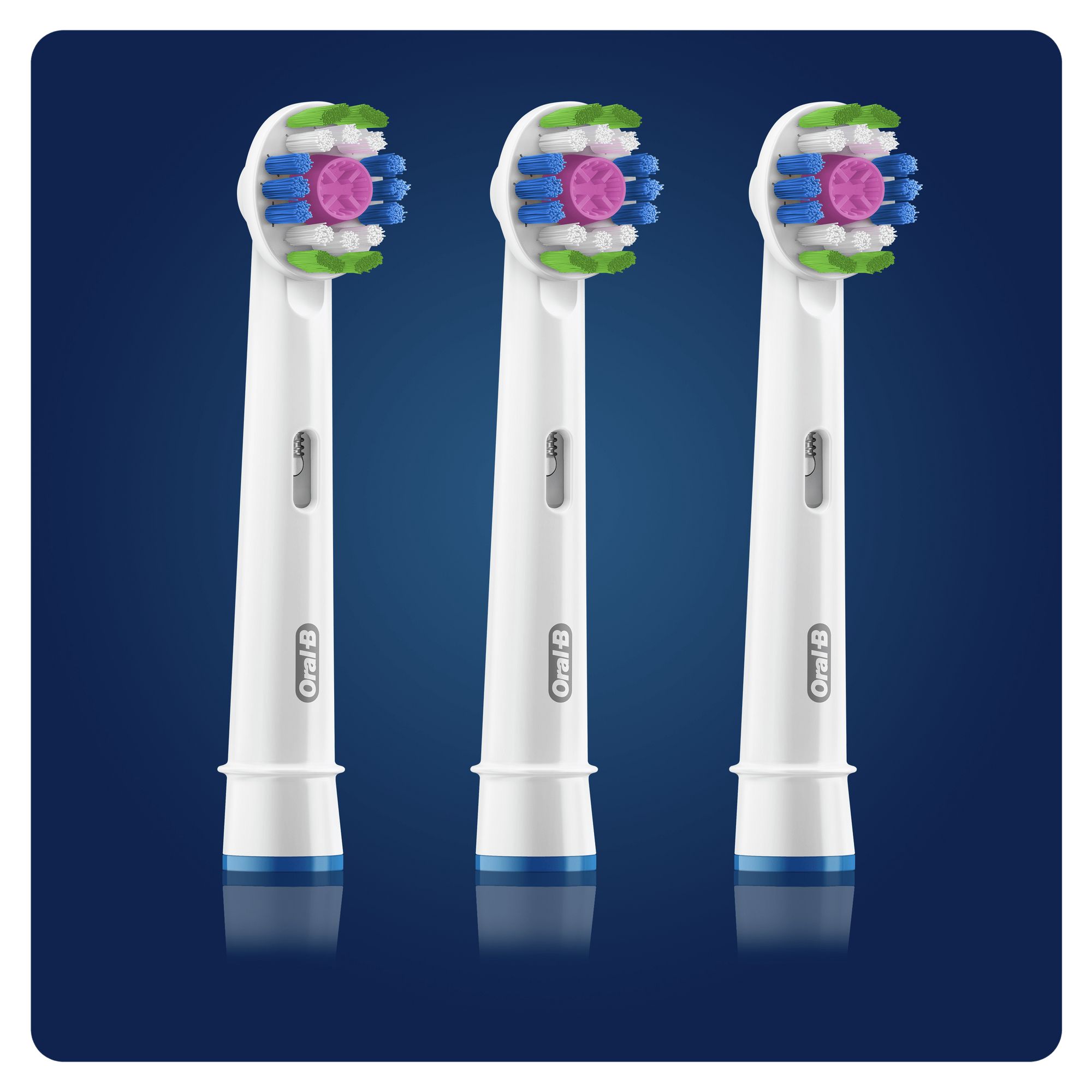 Oral-B 3D White Testine Di Ricambio Con Tecnologia CleanMaximiser, Confezione Da 3 Pezzi