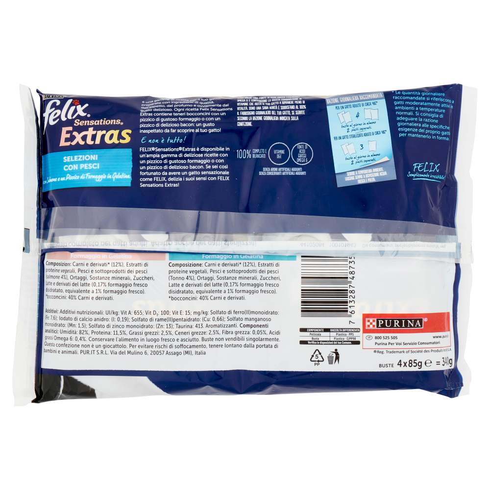 FELIX Sensations Extras Selezioni con Pesci (Salmone & Tonno) 4 x 85 g