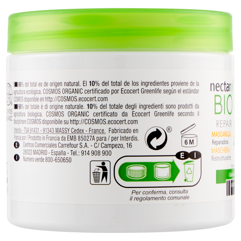 nectar of Bio Maschera Ristrutturante Capelli secchi  200 ml