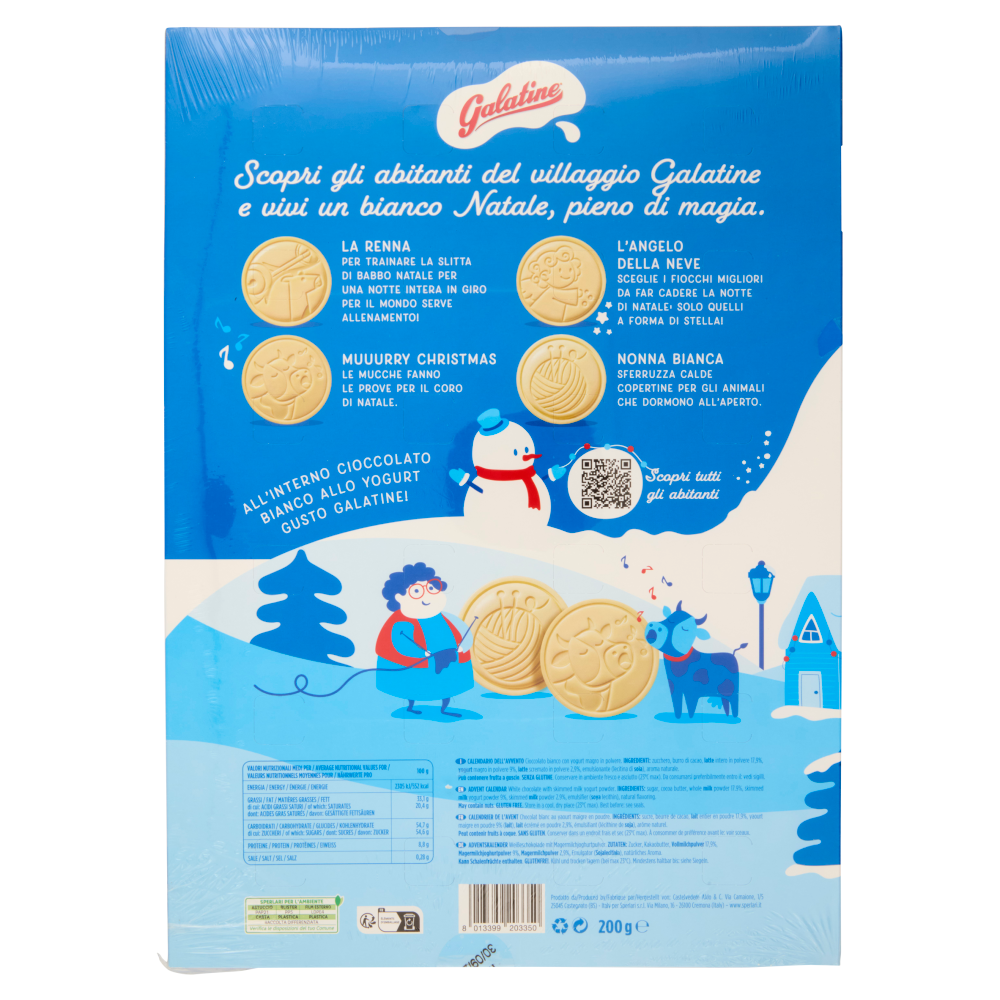 Galatine Calendario Avvento Lattésa del Natale 200 g