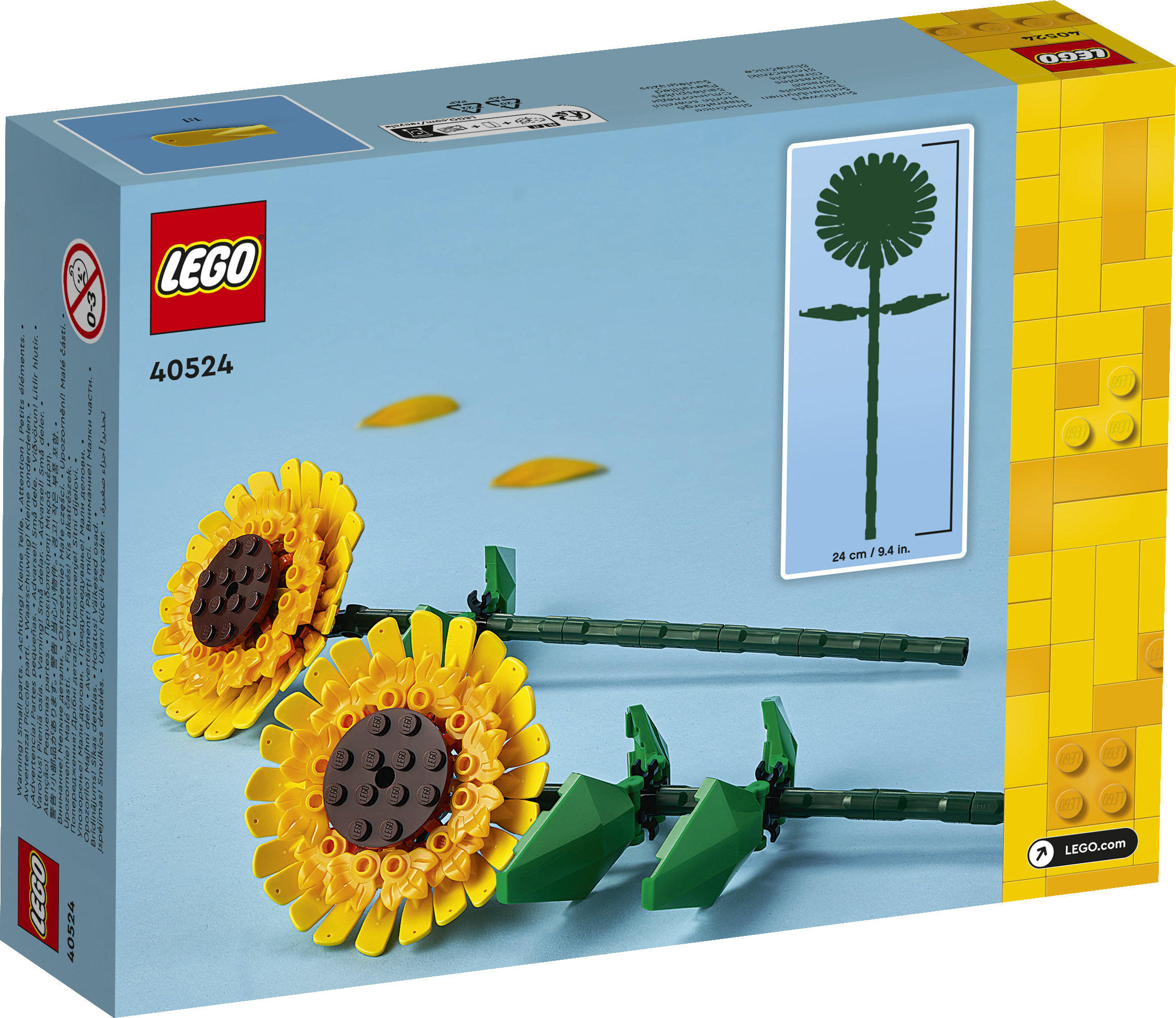 LEGO Botanicals 40524 Girasoli, Fiori Finti per Bambini 8+ Compatibile con Bouquet Fiori Artificiali, Regalo Ragazza o Ragazzo