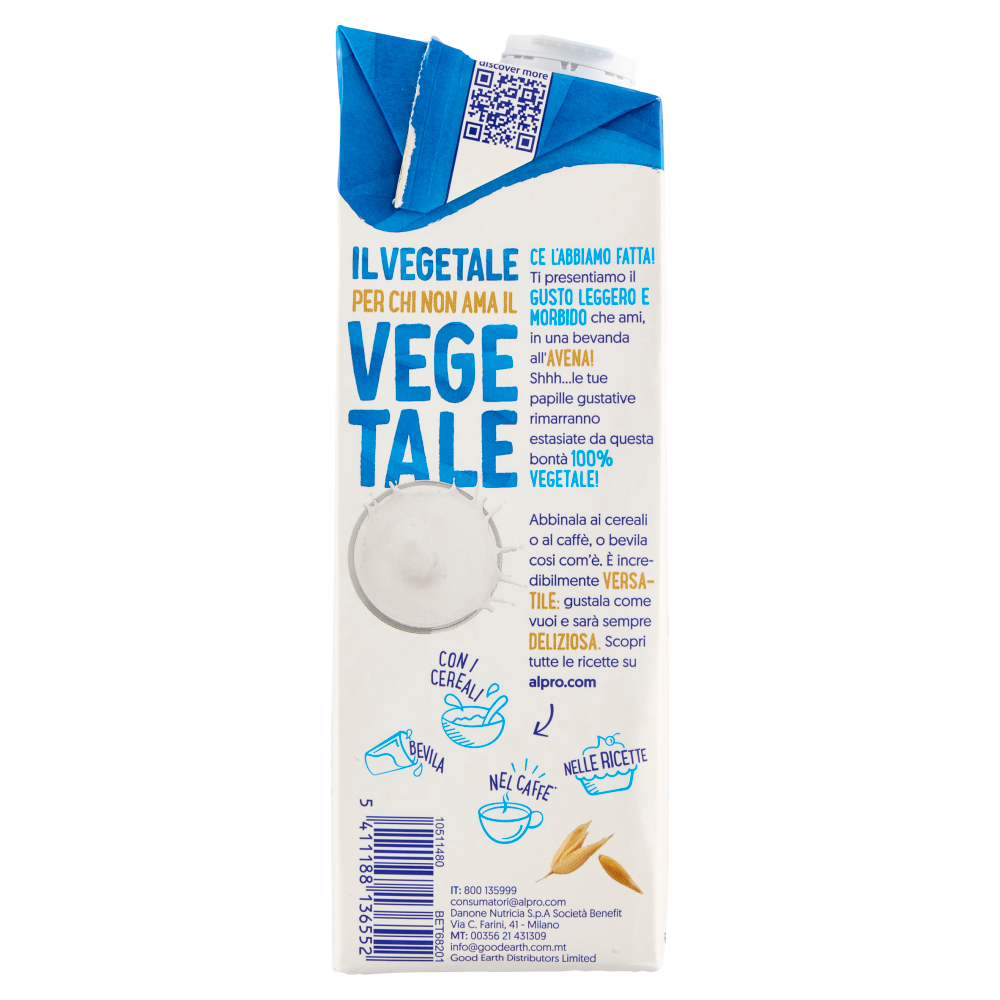 ALPRO Questo Non è Latte Light, Bevanda Vegetale all'Avena Gusto Latte, Senza Lattosio, 1l