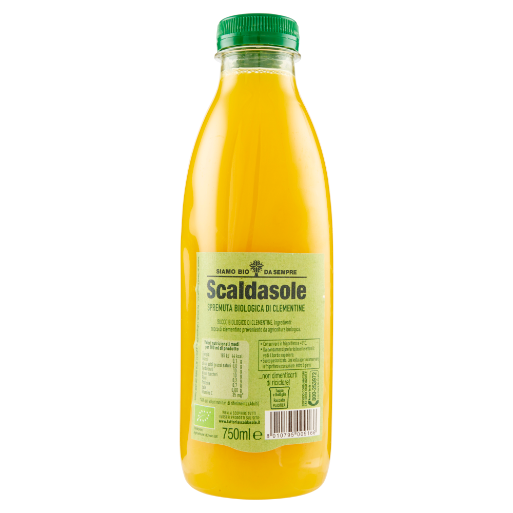 Scaldasole la Nostra Spremuta Biologica 100% Clementine 750 ml