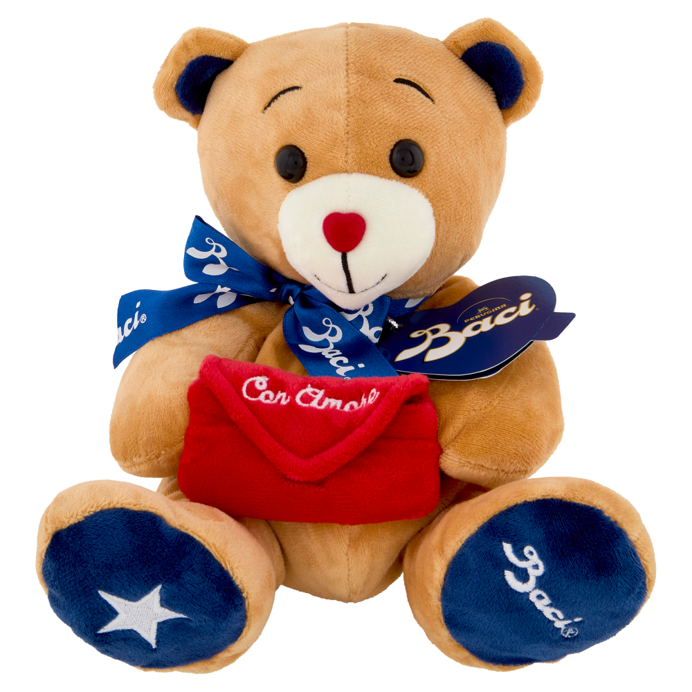 BACI PERUGINA Peluche Orso con Cioccolatini Fondenti ripieni al Gianduia San Valentino 100g