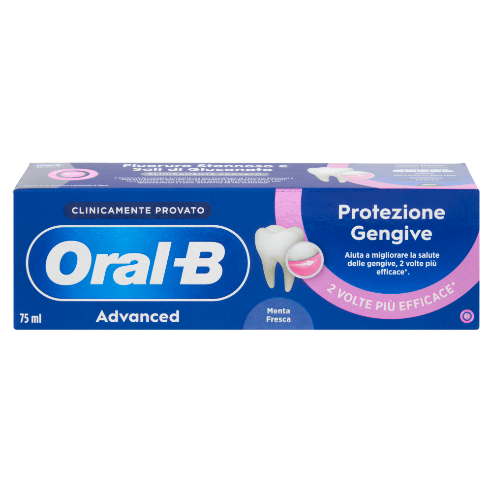 Oral-B Advanced Dentifricio Protezione Gengive Menta Fresca 75 ml