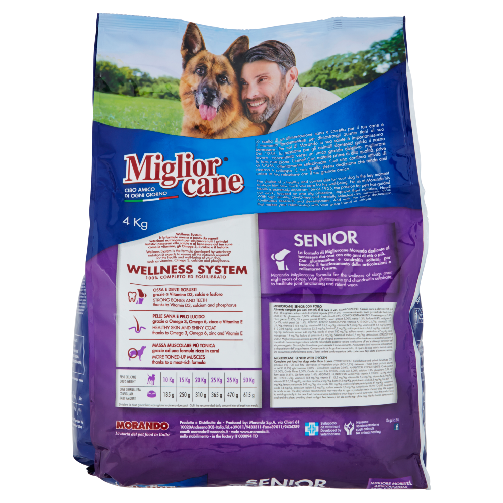 Migliorcane Senior Crocchette con Pollo 4 Kg