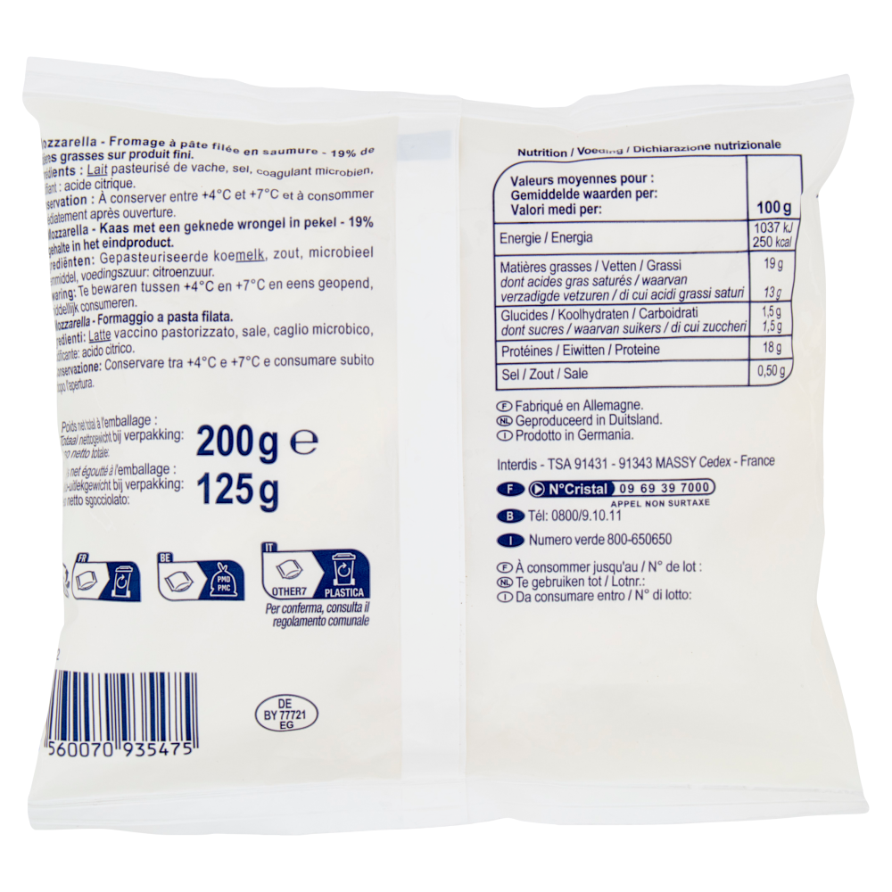 Simpl Mozzarella 125 g