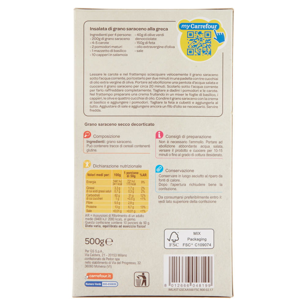 Carrefour Grano saraceno 500 g