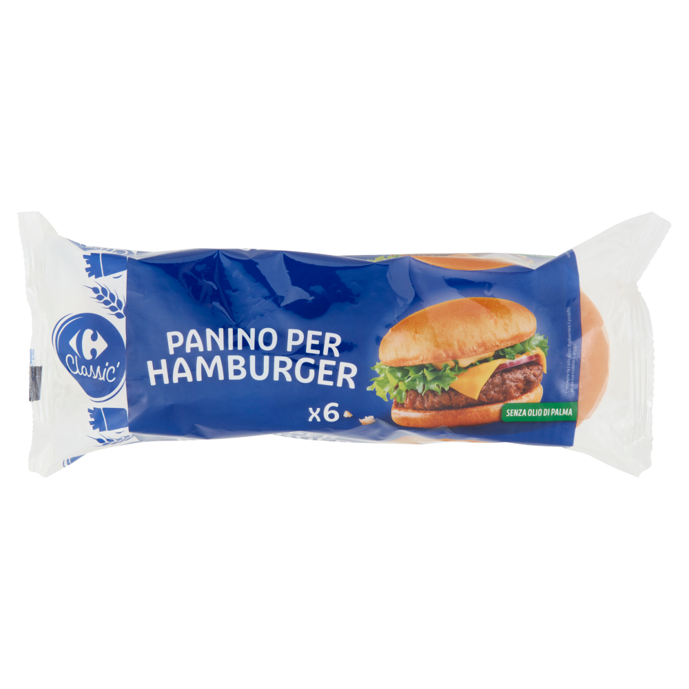 Carrefour Classic Panino per Hamburger 6 x 50 g