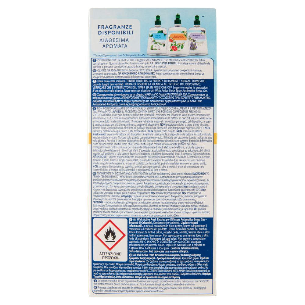 Air Wick Active Fresh Diffusore Automatico Bouquet di Gelsomini Profumatore per ambiente 228 ml