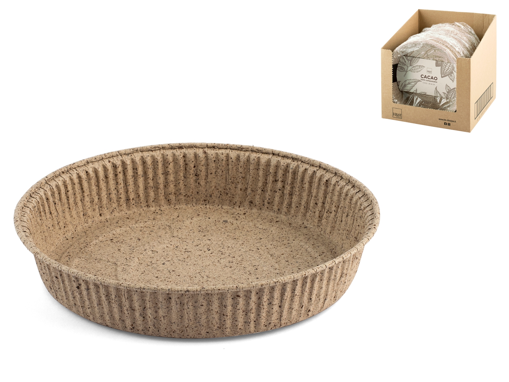 4 STAMPI CACAO TORTA CM18X3 