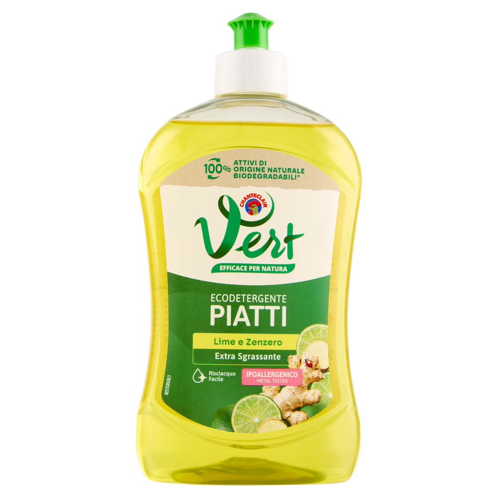 Vert di Chanteclair Ecodetergente Piatti Limone e Zenzero 500 ml