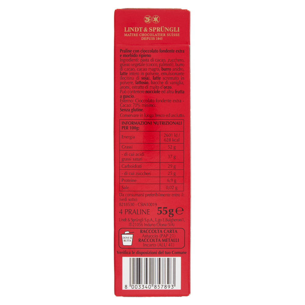 Lindt Lindor Tubino Cuore Extra Fondente 55 g