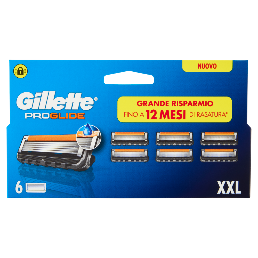 Gillette Proglide Lamette di ricambio per Rasoio da Uomo, 6 Ricariche