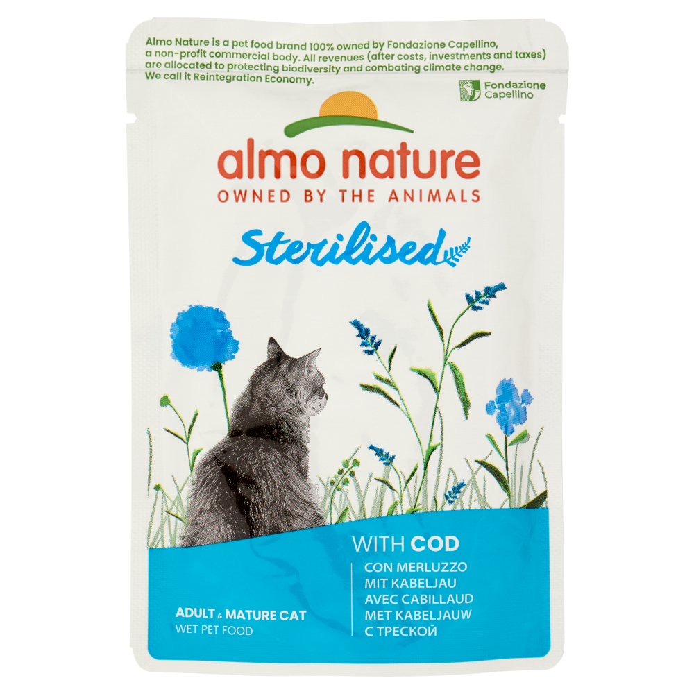 almo nature Sterilised Adult & Mature Cat con Merluzzo 70 g