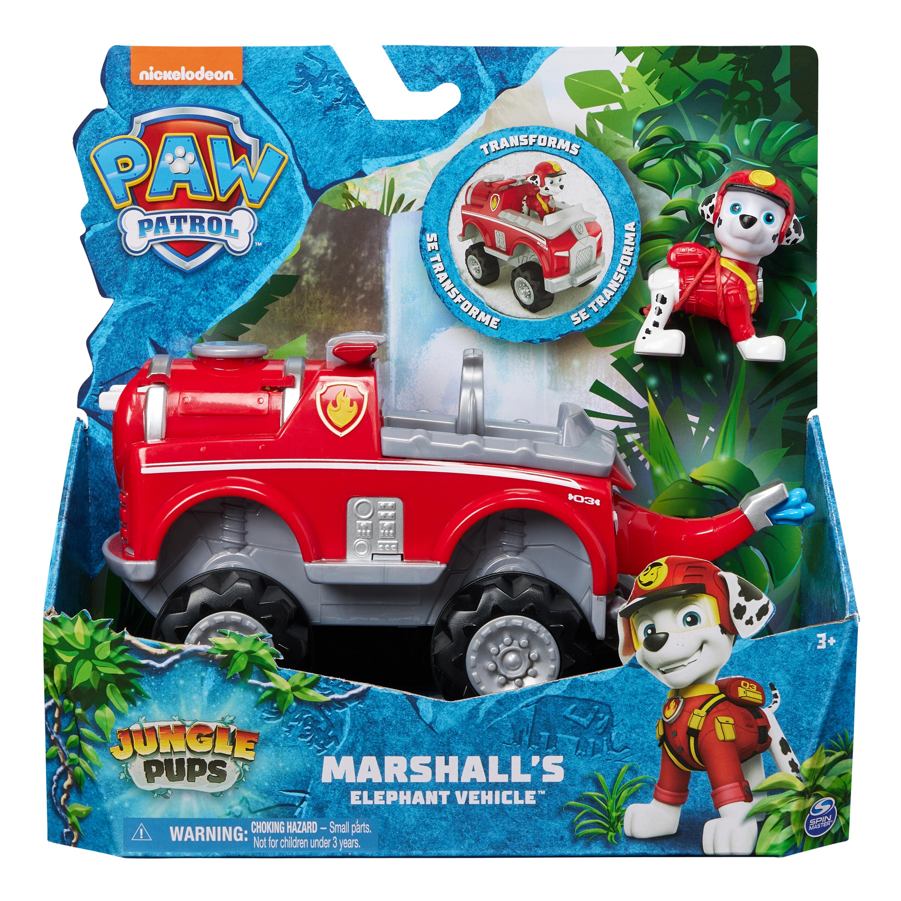 PAW Patrol Jungle Pups, Tiger Vehicle di Chase, veicolo giocattolo con action figure da collezione, giocattoli per bambini e bambine dai 3 anni in su