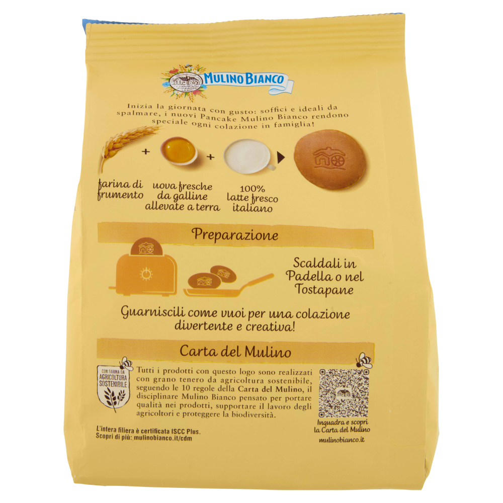 Mulino Bianco Pancake Merenda 100% Latte Fresco Italiano e Farina Sostenibile 8 Porzioni 280g