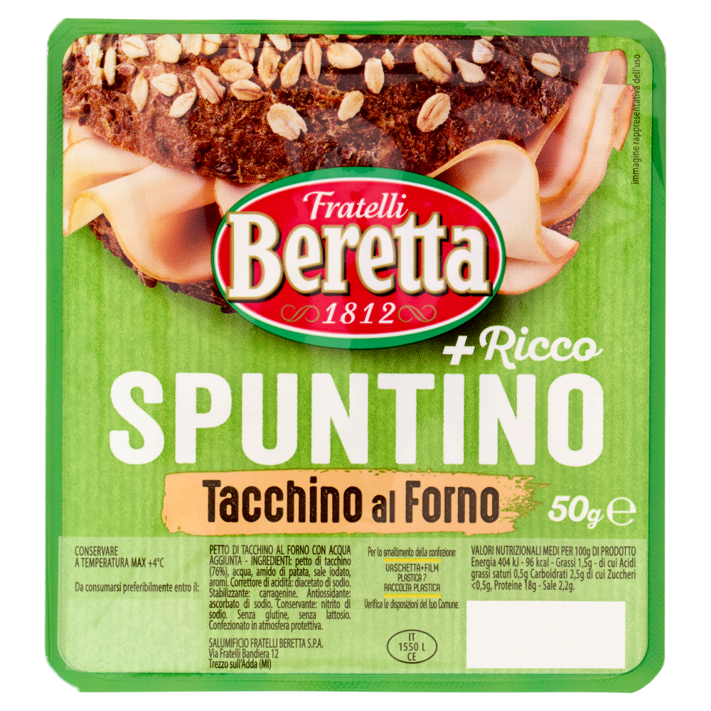 Fratelli Beretta Spuntino + Ricco Tacchino al Forno 50 g