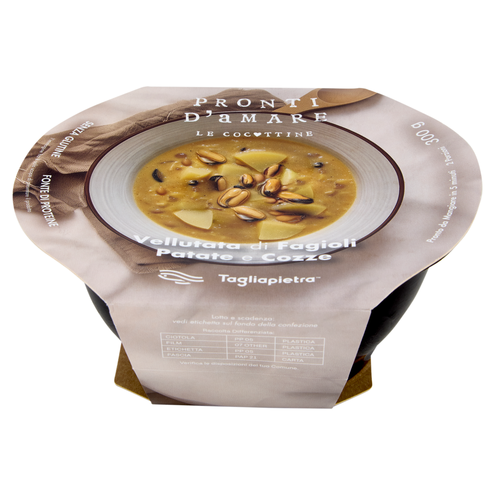 Tagliapietra Pronti d'Amare le Cocottine Vellutata di Fagioli Patate e Cozze 300 g