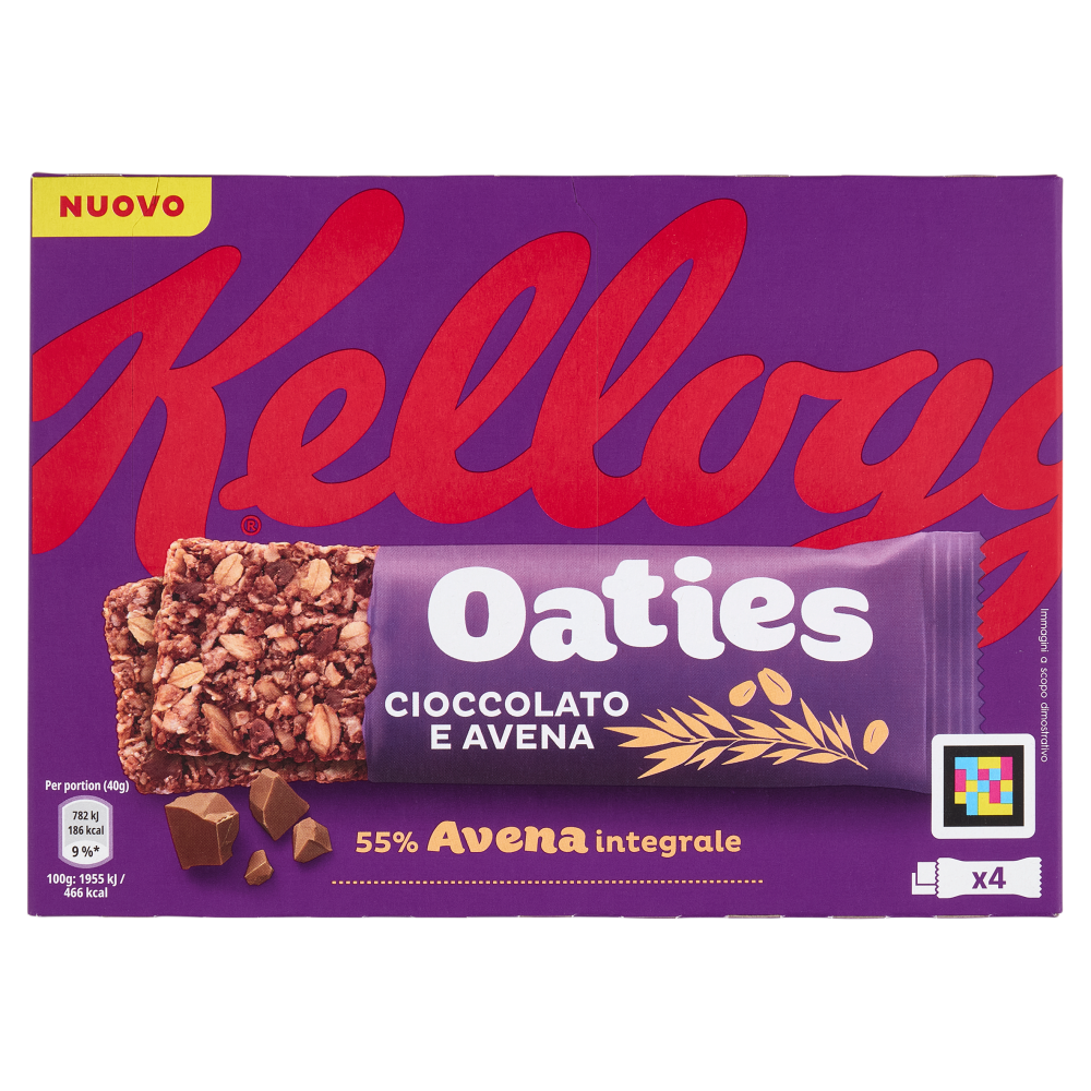 Kellogg's Oaties Cioccolato e Avena 4 x 40 g