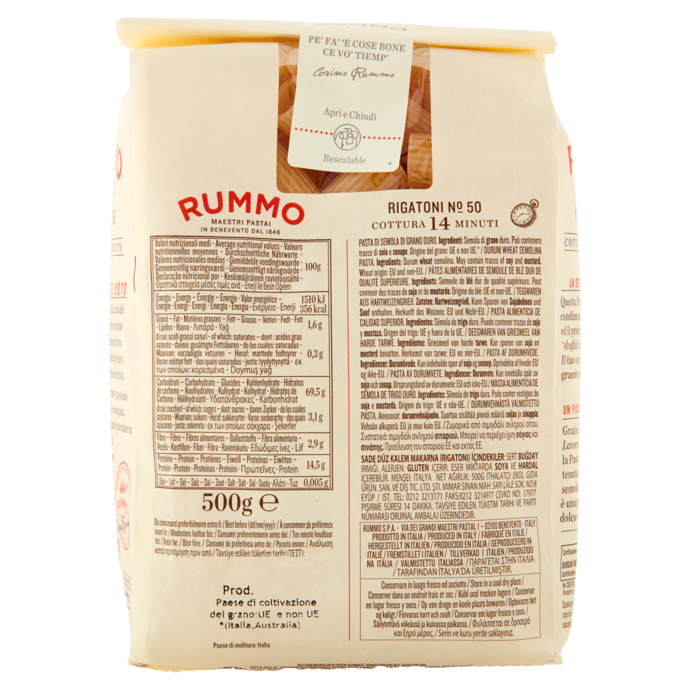 Rummo Rigatoni N° 50 500 g