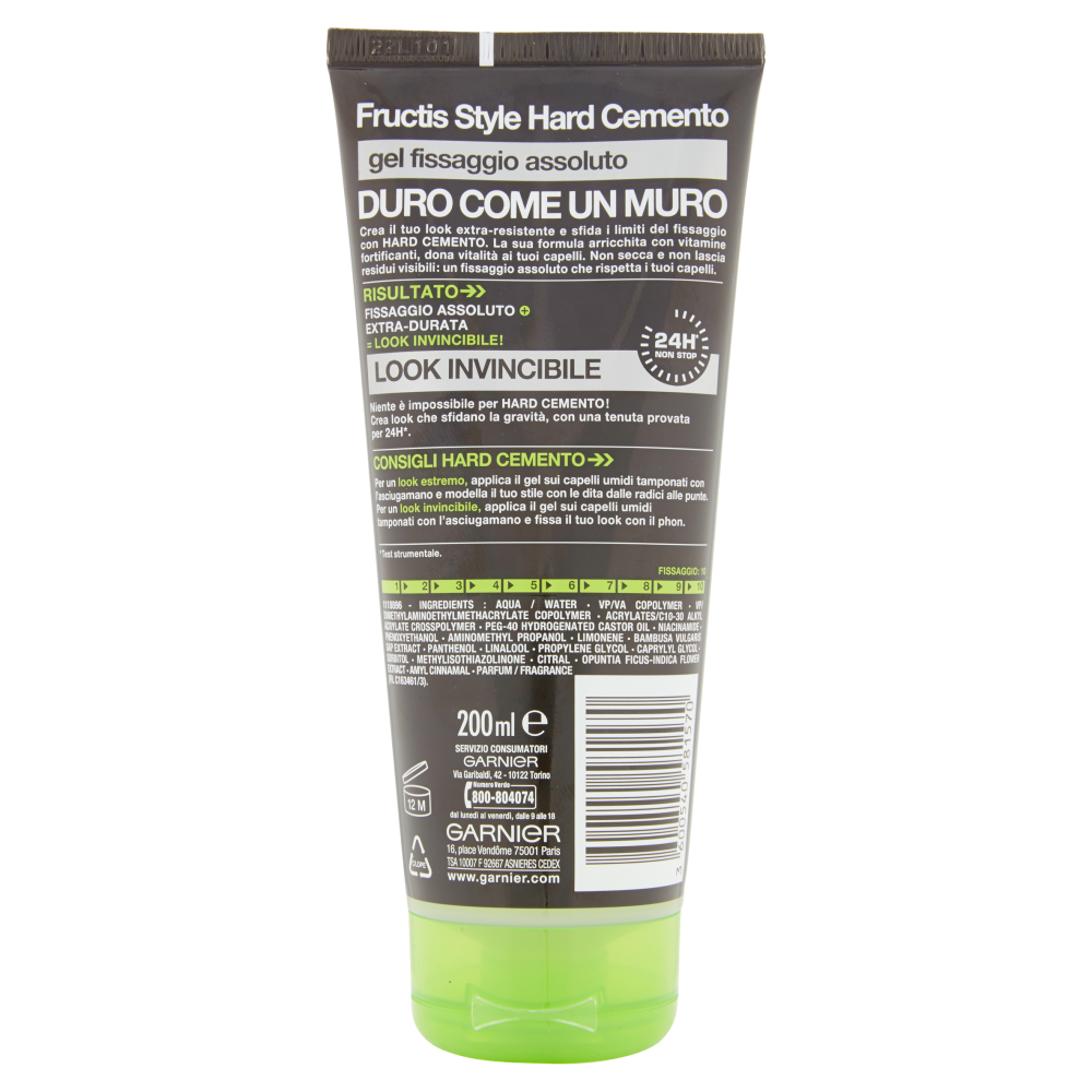 Garnier Fructis Style Hard cemento gel fissaggio assoluto 200 ml
