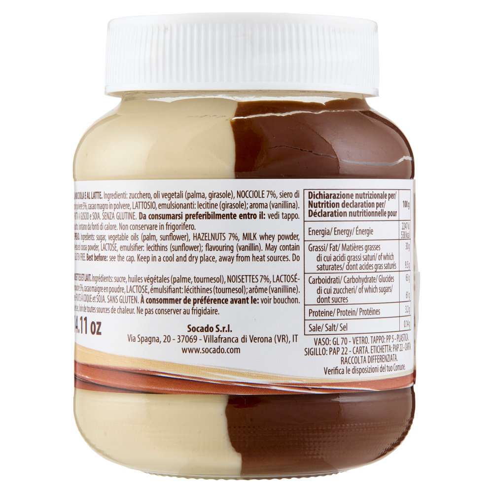 Socado DolCrem Crema al Latte e Nocciola 400 g