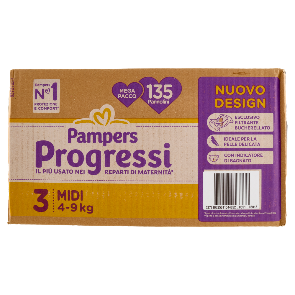Pampers Progressi Midi 135 pz