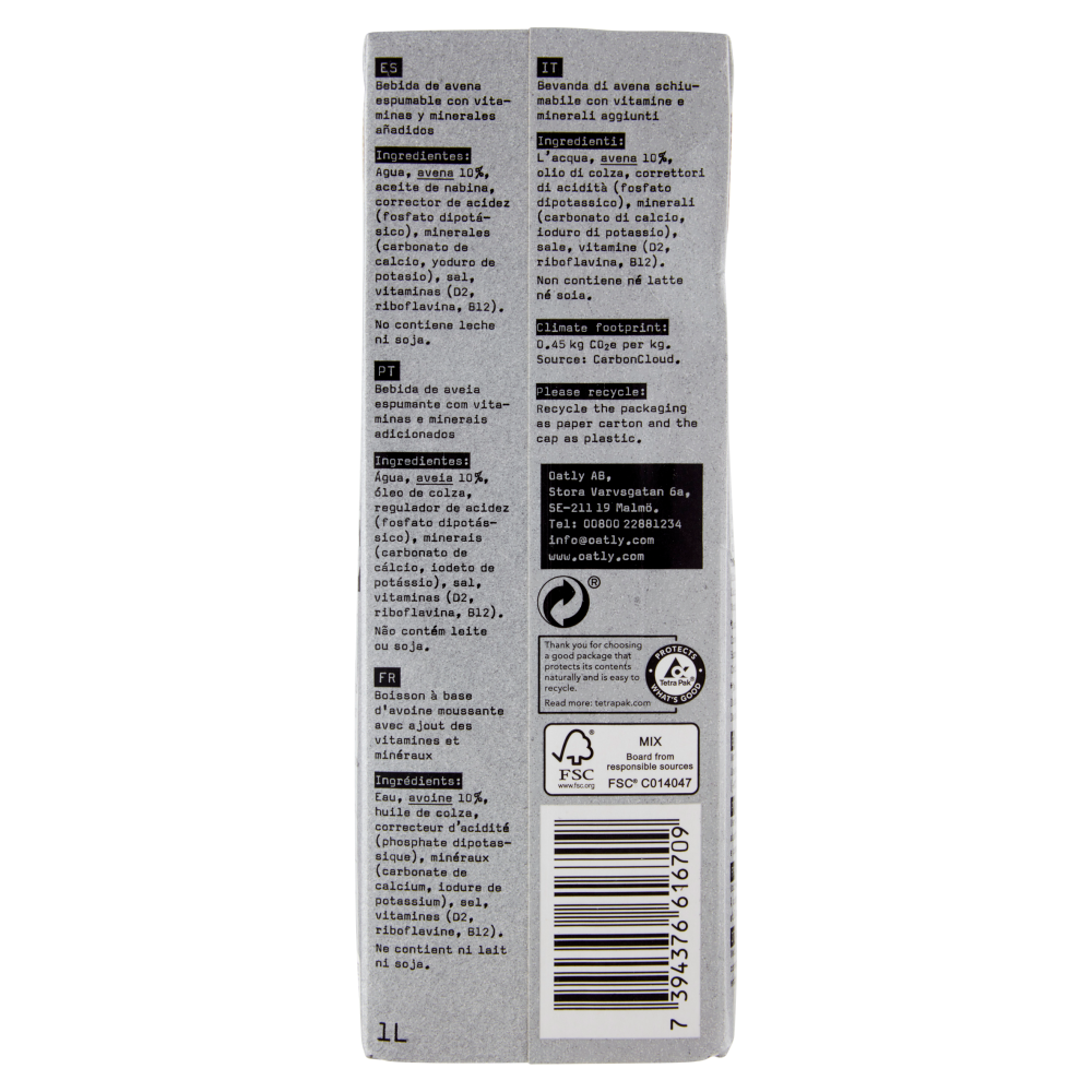Oatly! Bevanda Barista Edition 1 L